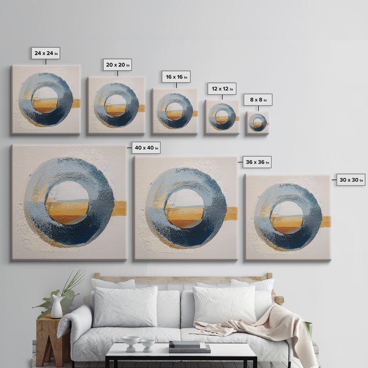 Single Brushstroke Circle Canvas Print, Minimalist Art, Abstract Wall Art, Living Room Decor, Oil Painting, Minimal, MIN-1x1-22