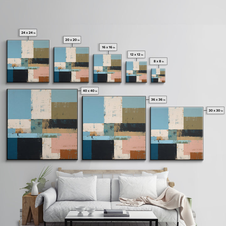 Simple Blue Horizon Canvas Print, Minimalist Art, Modern Art, Living Room Decor, Fine Art, Minimal, Minimalist Decor, MIN-1x1-30