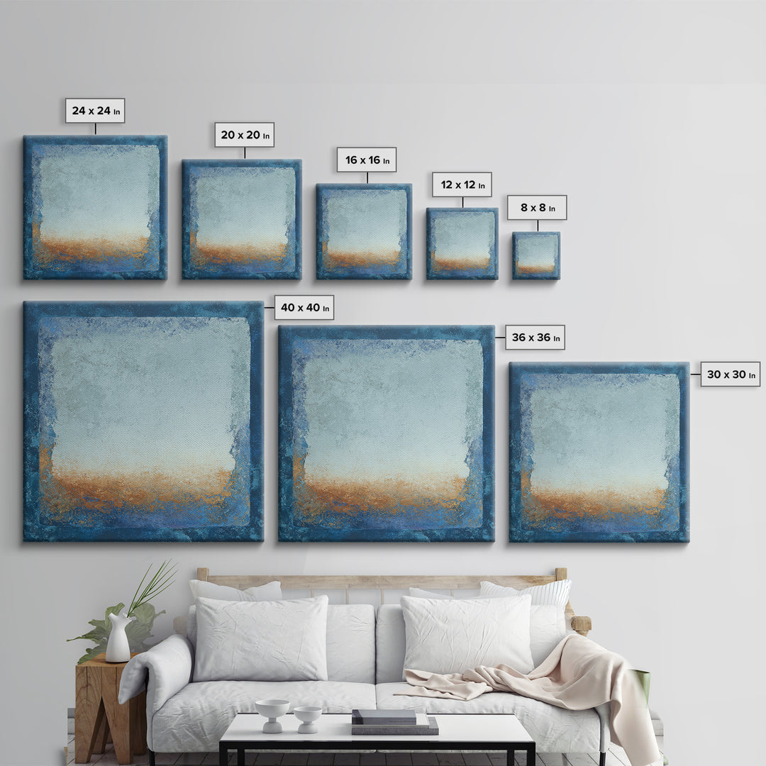 Simple Blue Horizon Canvas Print, Minimalist Art, Modern Art, Living Room Decor, Fine Art, Minimal, Minimalist Decor, MIN-1x1-54