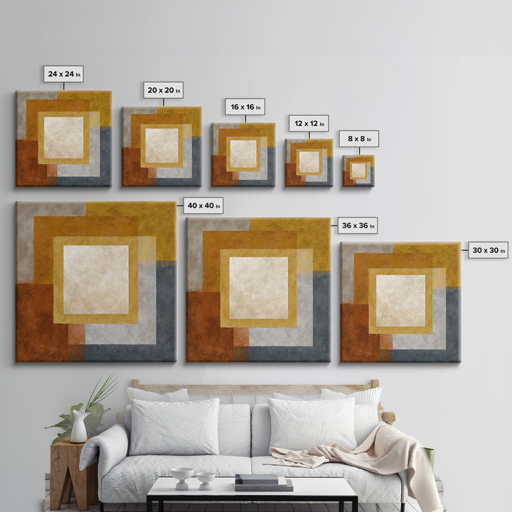 Calm Rectangle Composition Framed Canvas Print, Minimalist Art, Modern Wall Art, Living Room Decor, Abstract Art, Minimal, MIN-1x1-72