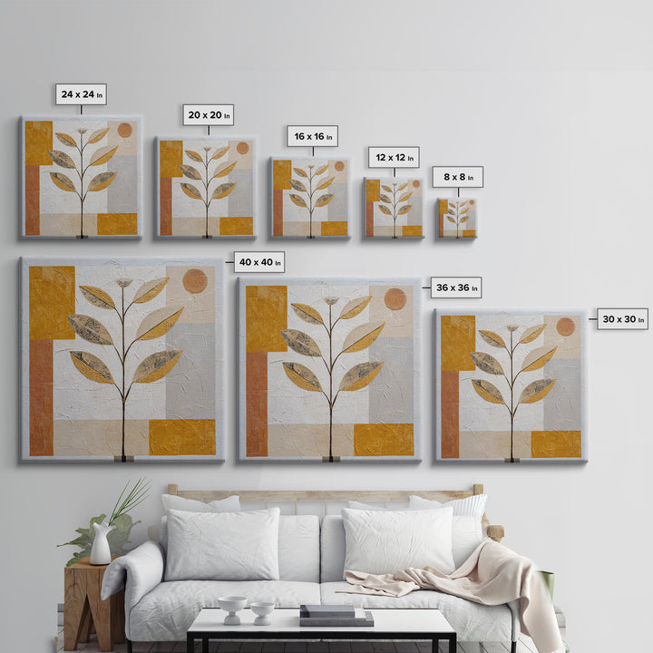 Minimal Branch Silhouette Canvas Print, Minimalist Art, Statement Artwork, Living Room Decor, Fine Art, Minimal, Wall Decor, MIN-1x1-75