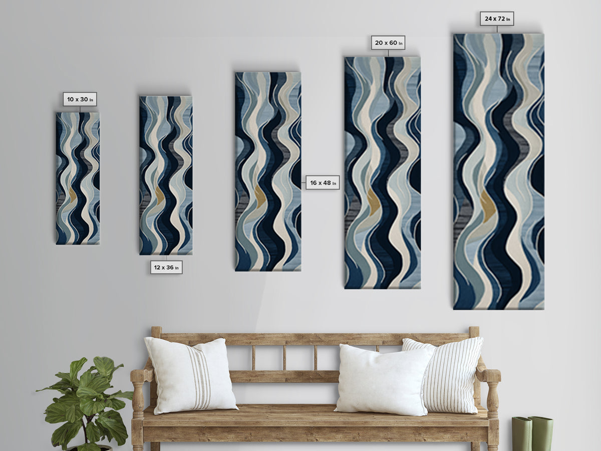 Minimal Abstract Wave Line Canvas Print, Minimalist Art, Minimalist Wall Art, Living Room Decor, Abstract Art, Minimal, MIN-1x3-1