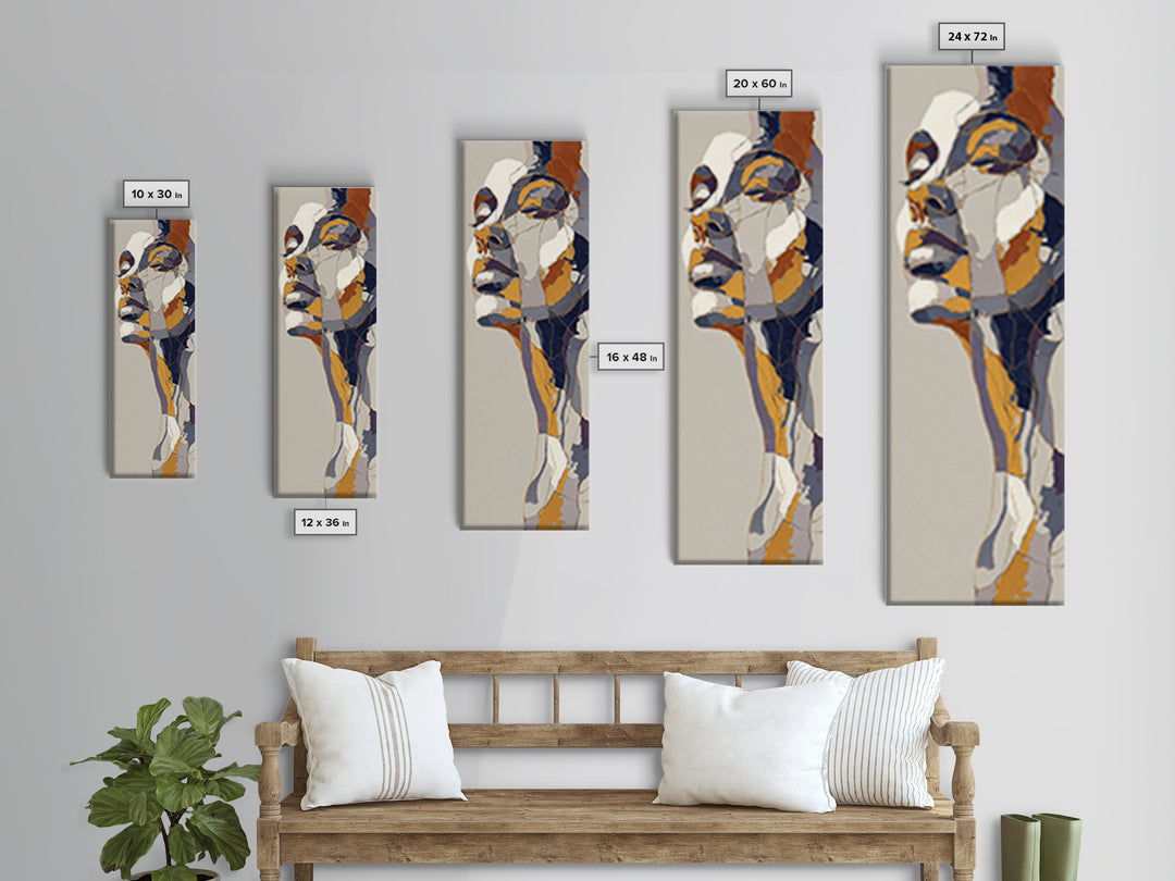 Single Continuous Line Female Face Canvas Print, Minimalist Art, Poster, Living Room Decor, Minimal, Boho, Canvas Tote Bag, MIN-1x3-17