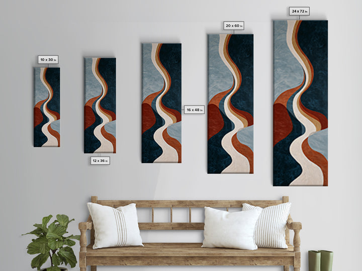 Minimal Abstract Wave Line Canvas Print, Minimalist Art, Printables, Living Room Decor, Abstract Art, Minimal, Boho Wall Art, MIN-1x3-25