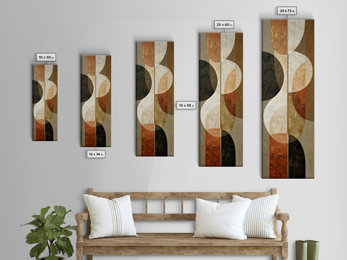 Two Overlapping Organic Shapes Framed Canvas Print, Minimalist Art, Canvas Tote Bag, Living Room Decor, Abstract Art, Minimal, MIN-1x3-31