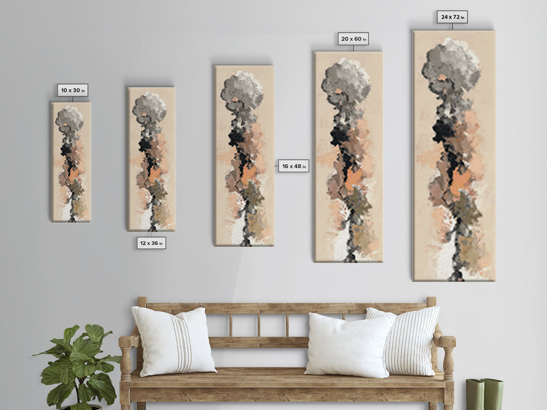 Small Cloud Study Canvas Print, Minimalist Art, Black Art, Living Room Decor, Fine Art, Minimal, Minimalist Wall Art, MIN-1x3-33