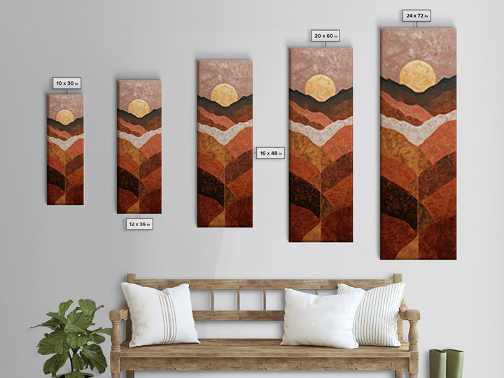 Thin Line Mountain Canvas Print, Minimalist Art, Gallery Decor, Living Room Decor, Fine Art, Minimal, Wall Art, Home Decor, MIN-1x3-38
