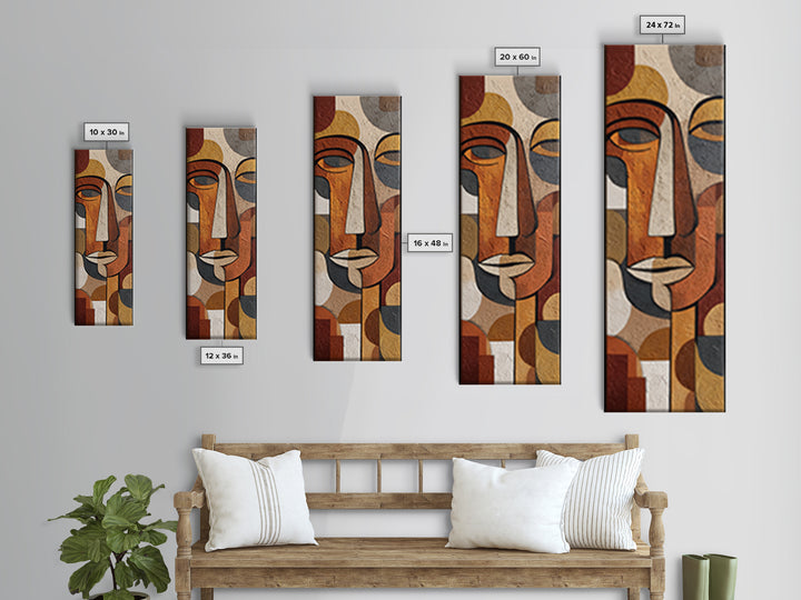 Single Continuous Line Female Face Canvas Print, Minimalist Art, Japanese Wall Art, Living Room Decor, Fine Art, Minimal, MIN-1x3-41