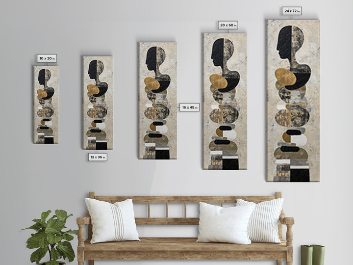 Single Gold Line Curve on Charcoal Canvas Print, Minimalist Art, Fine Art Print, Living Room Decor, Abstract Art, Minimal, MIN-1x3-5