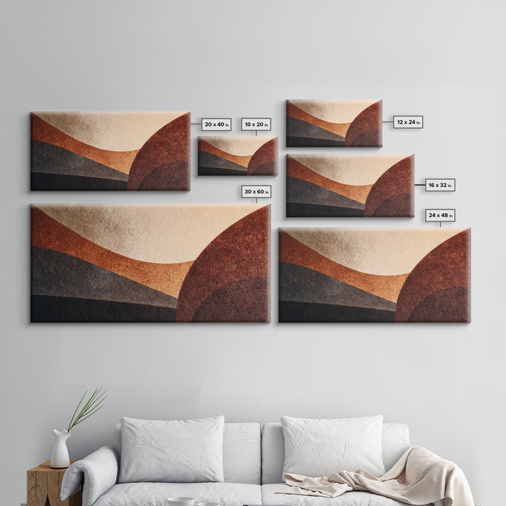 Monochrome Arch and Shadow Composition Framed Canvas Print, Minimalist Art, Contemporary Art, Living Room Decor, Minimal, MIN-2x1-28