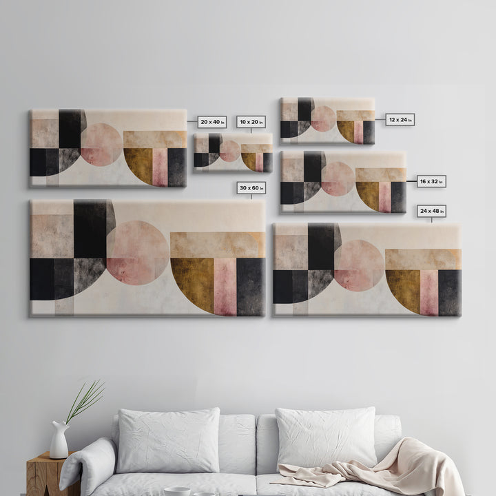 Monochrome Arch and Shadow Composition Canvas Print, Minimalist Art, Minimalist, Living Room Decor, Fine Art, Minimal, MIN-2x1-52