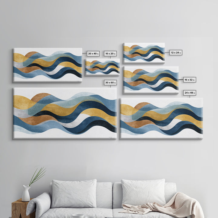 Minimal Abstract Wave Line Canvas Print, Minimalist Art, Printables, Living Room Decor, Abstract Art, Minimal, Boho Wall Art, MIN-2x1-57