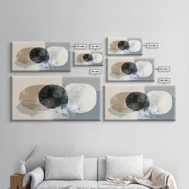 White on White Plaster Texture Study Framed Canvas Print, Minimalist Art, Art Prints, Living Room Decor, Oil Painting, Minimal, MIN-2x1-60
