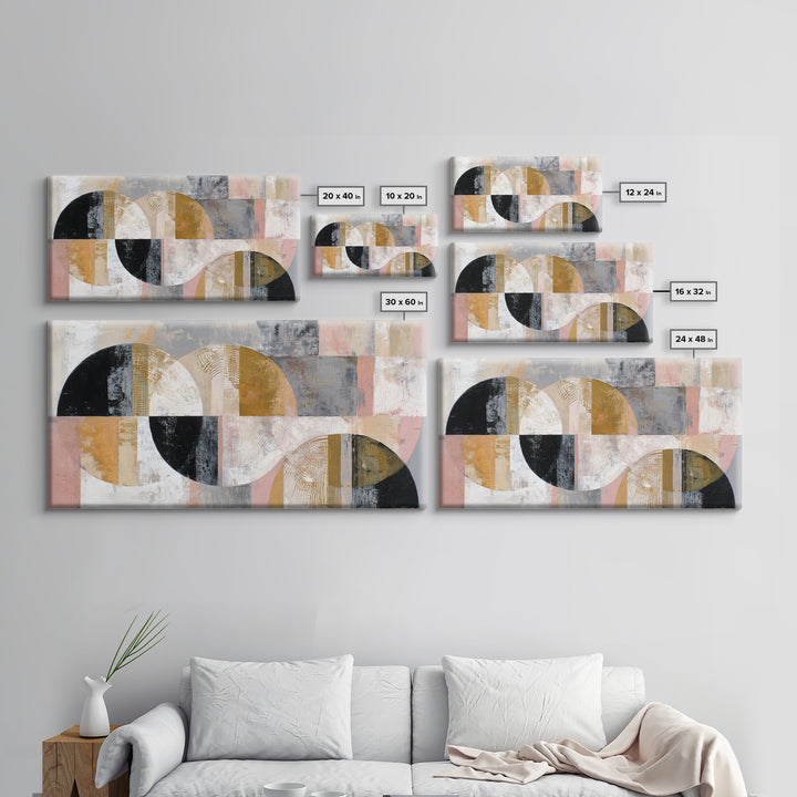 Single Gold Line Curve on Charcoal Canvas Print, Minimalist Art, Digital Wall Art, Living Room Decor, Abstract Art, Minimal, MIN-2x1-61