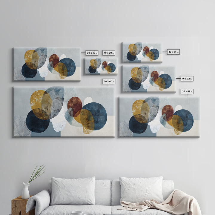 Two Overlapping Organic Shapes Canvas Print, Minimalist Art, Digital Print, Living Room Decor, Abstract Art, Minimal, MIN-2x1-63