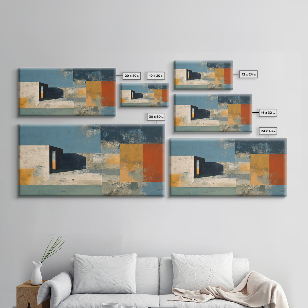 Monochrome Arch and Shadow Composition Canvas Print, Minimalist Art, Abstract Art, Living Room Decor, Fine Art, Minimal, MIN-2x1-76