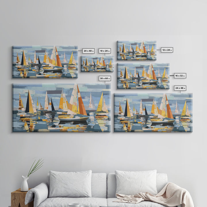 Tiny Sailboat under Open Sky Canvas Print, Minimalist Art, Minimalist, Living Room Decor, Fine Art, Minimal, Black Art, MIN-2x1-82