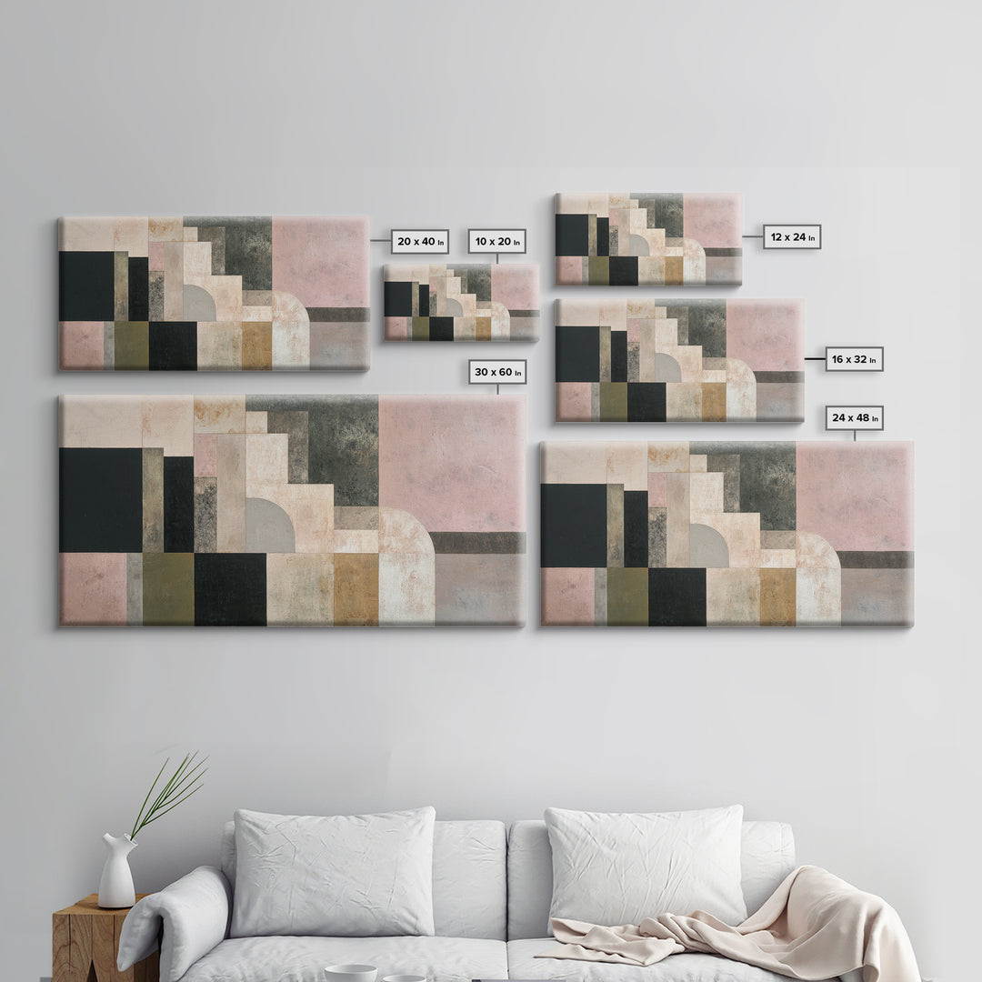 Simple Geometric Sun Framed Canvas Print, Minimalist Art, Art, Living Room Decor, Fine Art, Minimal, Canvas Tote Bag, MIN-2x1-83