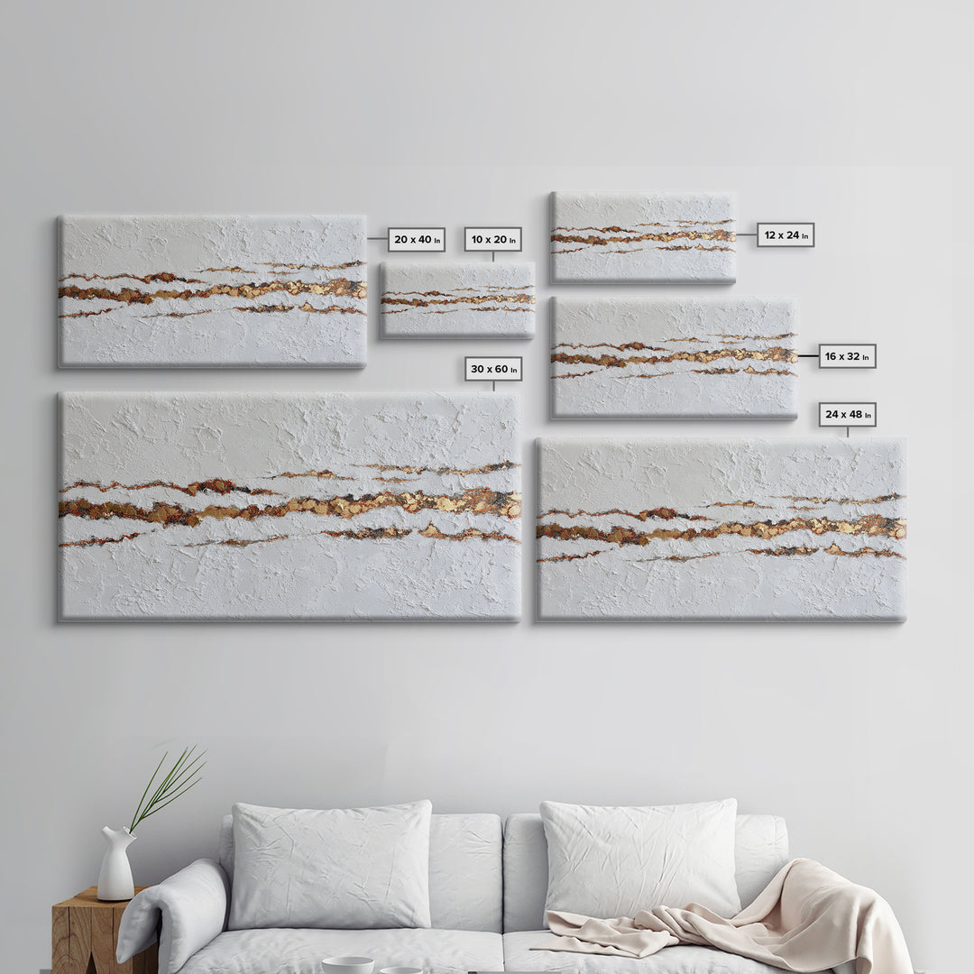 White on White Plaster Texture Study Framed Canvas Print, Minimalist Art, Digital Print, Living Room Decor, Fine Art, Minimal, MIN-2x1-84