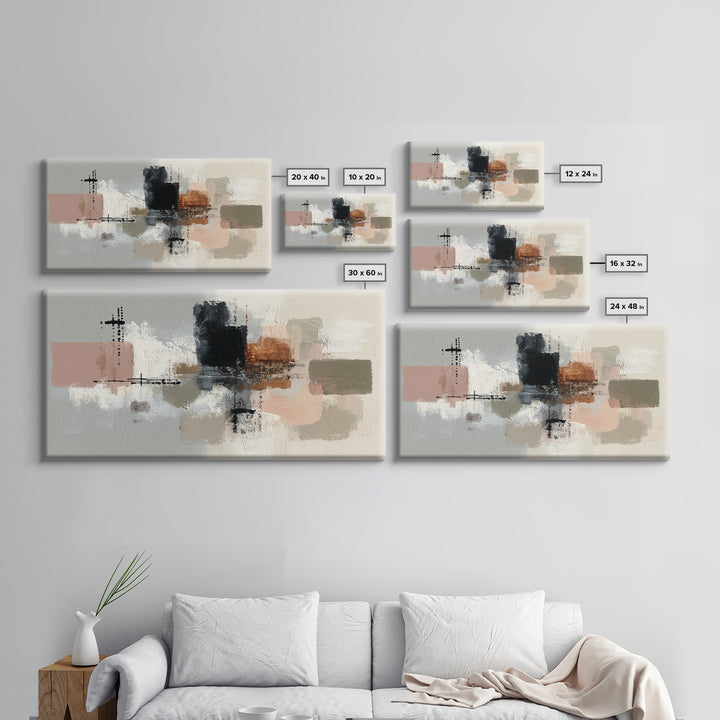 Small Cloud Study Canvas Print, Minimalist Art, Black Art, Living Room Decor, Fine Art, Minimal, Minimalist Wall Art, MIN-2x1-89