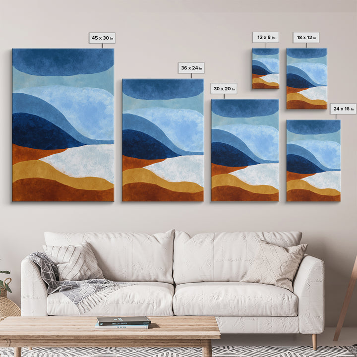 Simple Blue Horizon Canvas Print, Minimalist Art, Wall Art, Living Room Decor, Fine Art, Minimal, Large Wall Art, Movie Poster, MIN-2x3-14
