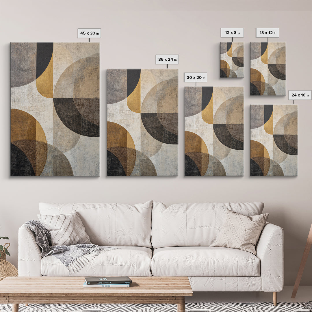 Single Gold Line Curve on Charcoal Canvas Print, Minimalist Art, Movie Poster, Living Room Decor, Abstract Art, Minimal, MIN-2x3-49