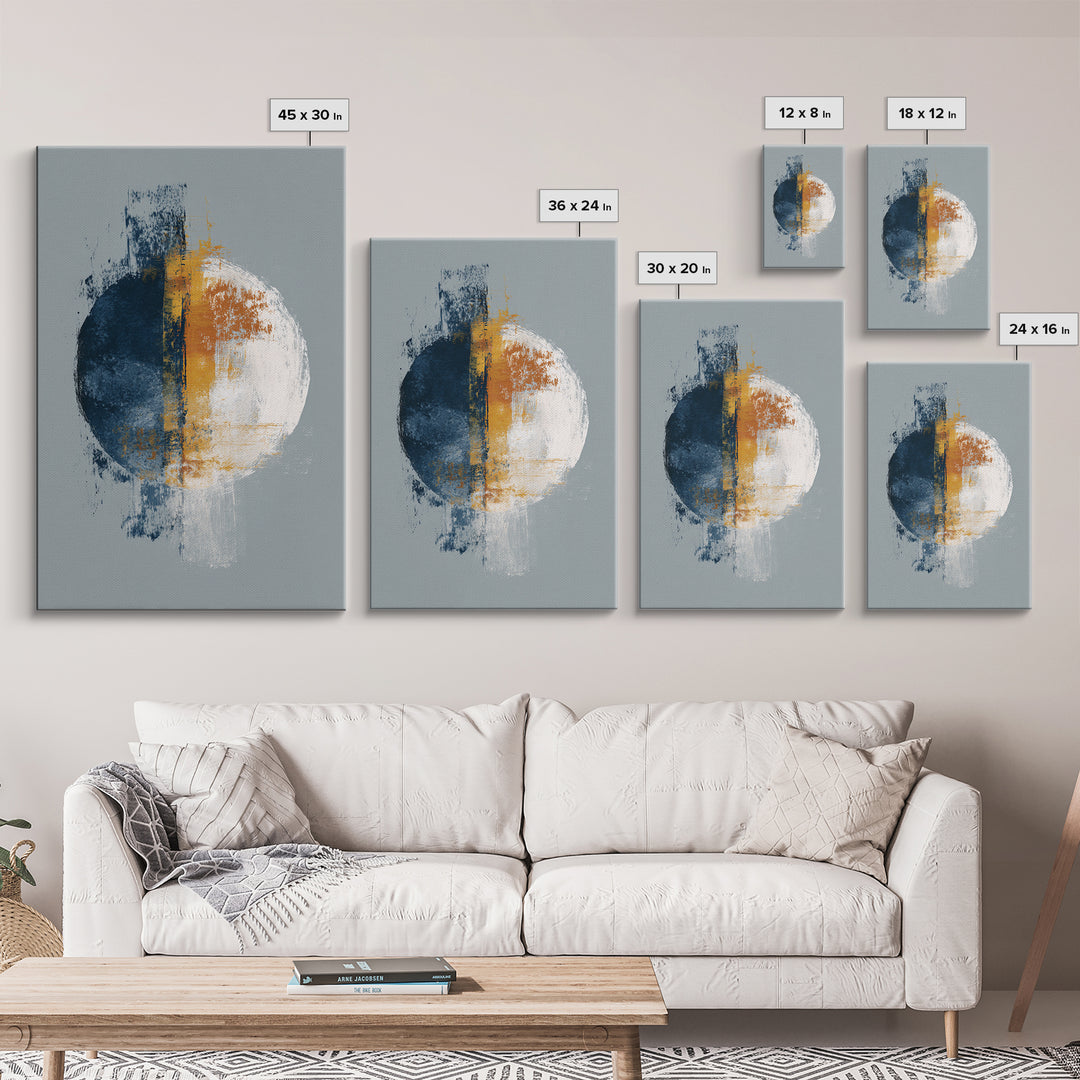 Single Brushstroke Circle Canvas Print, Minimalist Art, Wall Decor, Living Room Decor, Fine Art, Minimal, Abstract Art, MIN-2x3-54