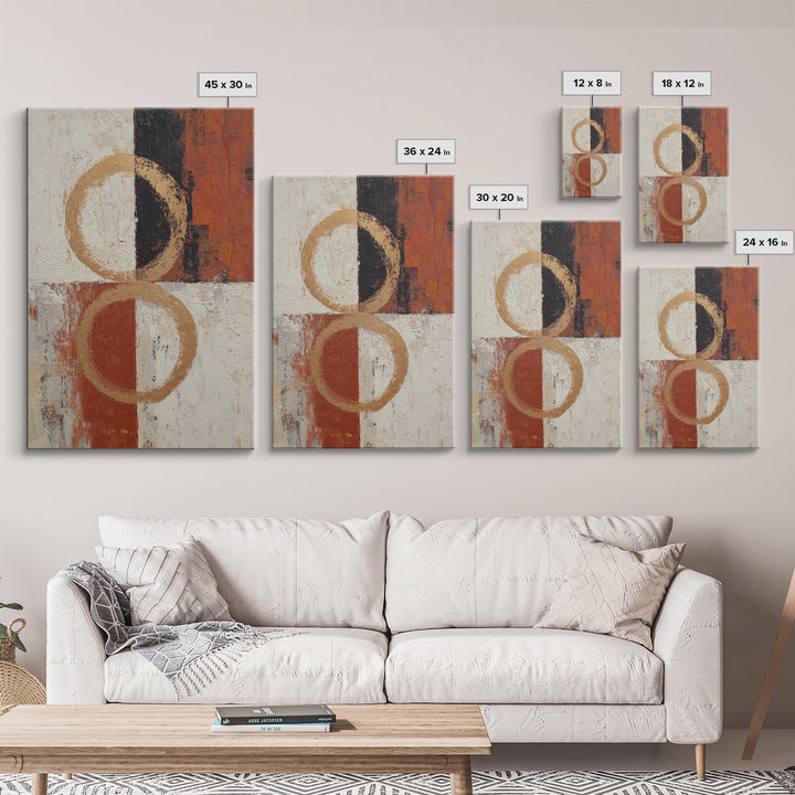Single Brushstroke Circle Framed Canvas Print, Minimalist Art, Printables, Living Room Decor, Fine Art, Minimal, Boho Wall Art, MIN-2x3-78