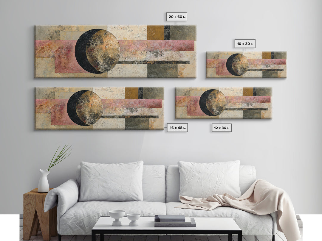 Single Brushstroke Circle Canvas Print, Minimalist Art, Modern Decor, Living Room Decor, Fine Art, Minimal, Poster, Wall Decor, MIN-3x1-14