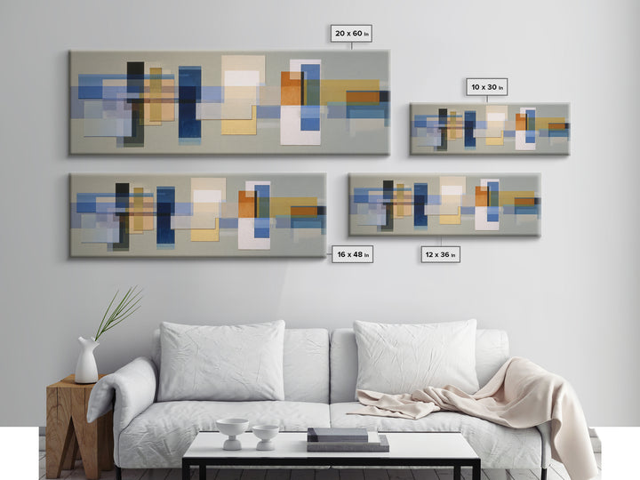 Calm Rectangle Composition Canvas Print, Minimalist Art, Living Room Decor, Fine Art, Minimal, Modern Decor, Fine Art Print, MIN-3x1-16