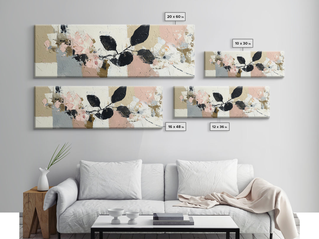 Minimal Branch Silhouette Canvas Print, Minimalist Art, Digital Prints, Living Room Decor, Fine Art, Minimal, Printable Art, MIN-3x1-43