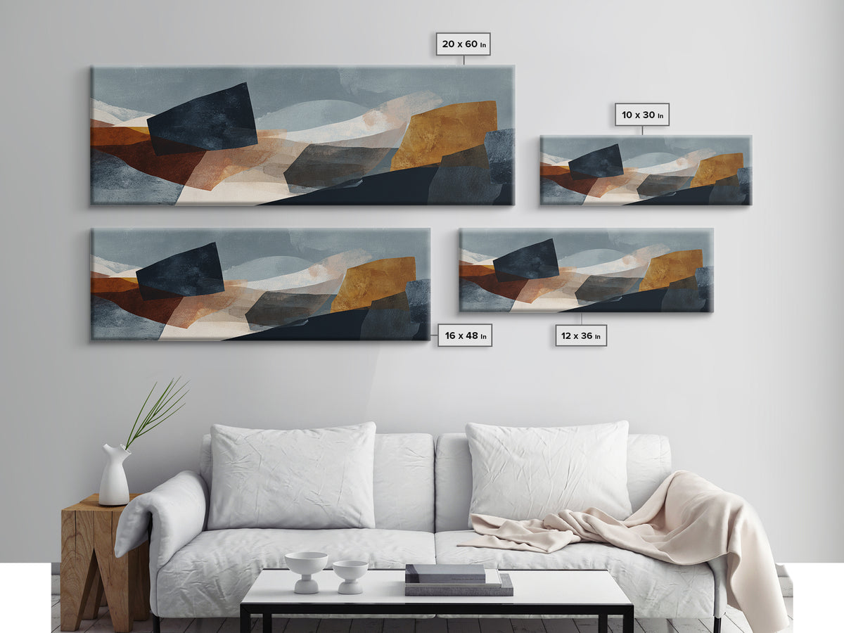 Quiet Stone Stack Framed Canvas Print, Minimalist Art, Art Print, Living Room Decor, Fine Art, Minimal, Abstract Wall Art, MIN-3x1-51