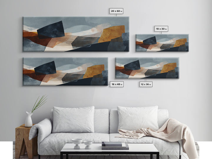Quiet Stone Stack Framed Canvas Print, Minimalist Art, Art Print, Living Room Decor, Fine Art, Minimal, Abstract Wall Art, MIN-3x1-51