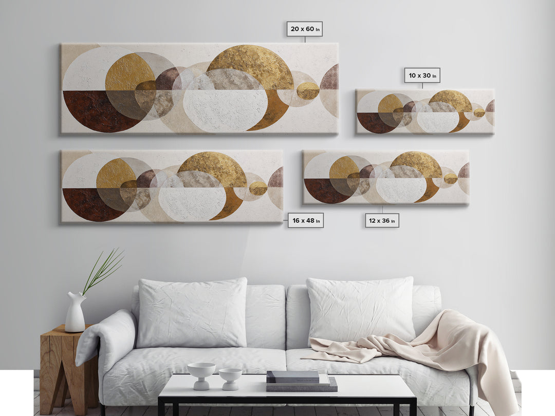 Two Overlapping Organic Shapes Framed Canvas Print, Minimalist Art, Wall Decor, Living Room Decor, Abstract Art, Minimal, MIN-3x1-59