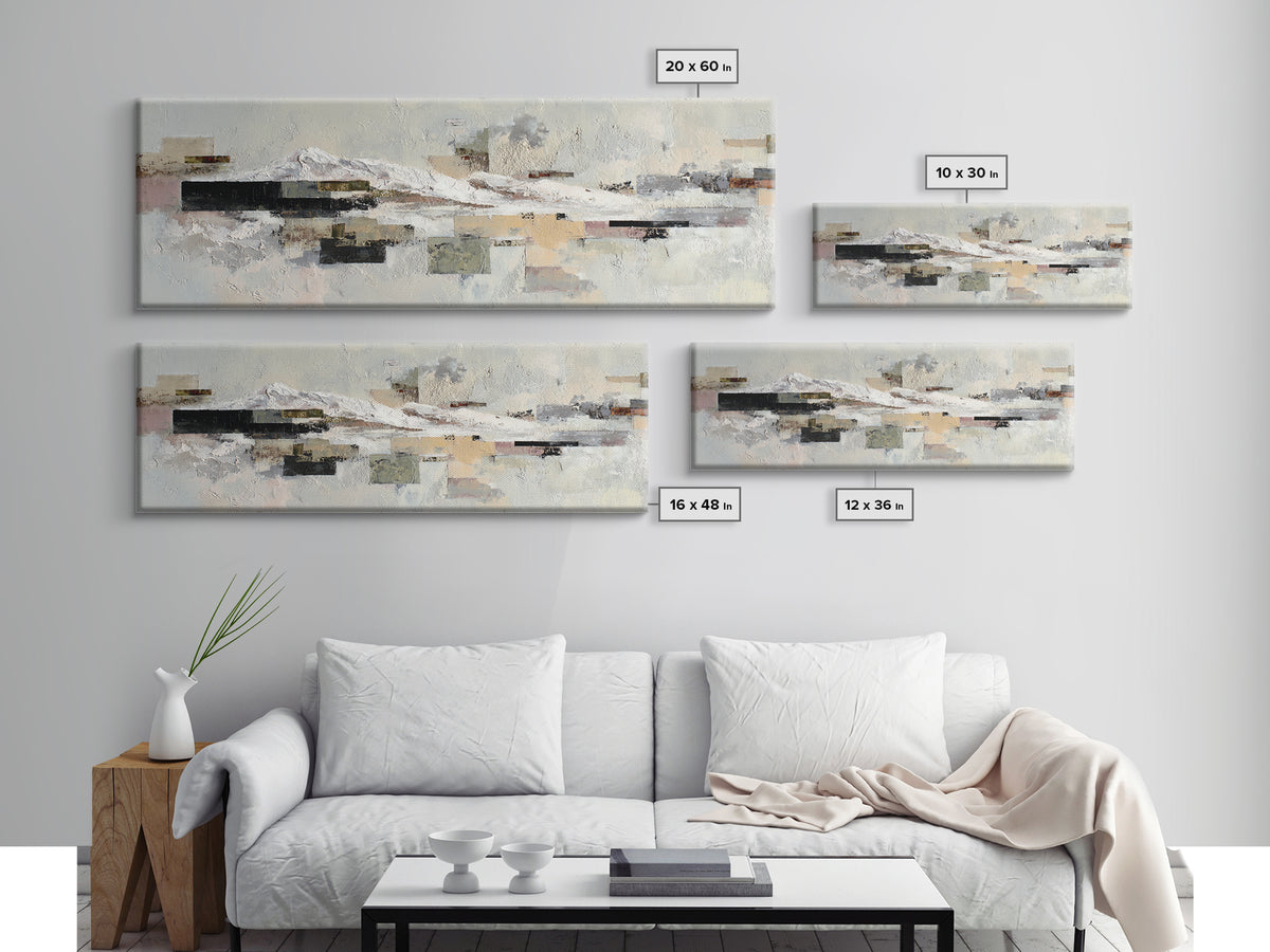 White on White Plaster Texture Study Canvas Print, Minimalist Art, Unique Wall Art, Living Room Decor, Fine Art, Minimal, MIN-3x1-8