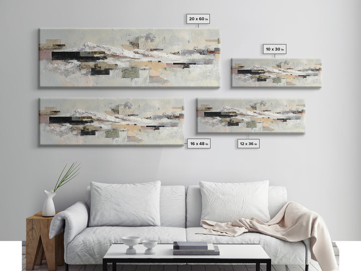 White on White Plaster Texture Study Canvas Print, Minimalist Art, Unique Wall Art, Living Room Decor, Fine Art, Minimal, MIN-3x1-8