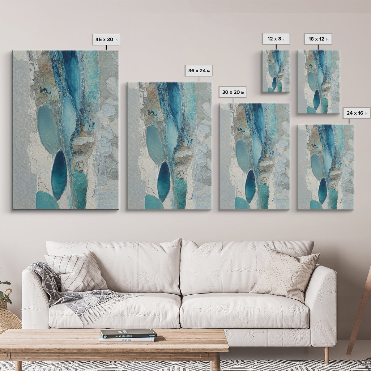 Squid in a Mysterious Midnight Sea Framed Canvas Print, Marine Life Art, Modern Art Print, Living Room Decor, Fine Art, Marine, MLA-2x3-75