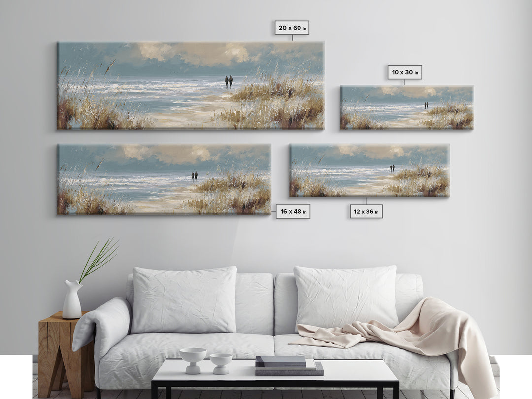 Seahorse Pair Among Sea Grass Canvas Print, Marine Life Art, Coastal Decor, Living Room Decor, Fine Art, Marine, Fish Art, MLA-3x1-21