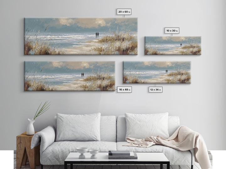 Seahorse Pair Among Sea Grass Canvas Print, Marine Life Art, Coastal Decor, Living Room Decor, Fine Art, Marine, Fish Art, MLA-3x1-21