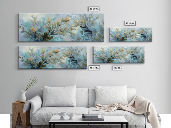 Sea Dragon Drifting Among Kelp Framed Canvas Print, Marine Life Art, Beach Prints, Living Room Decor, Fine Art, Marine, MLA-3x1-81