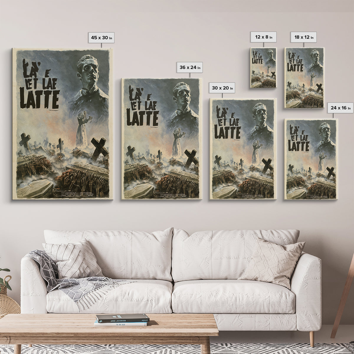 The Astronomer's Dead Daughter, French Horror Film Poster, Retro Gothic Cinema Art, Vintage Halloween Wall Art, Framed Canvas Print