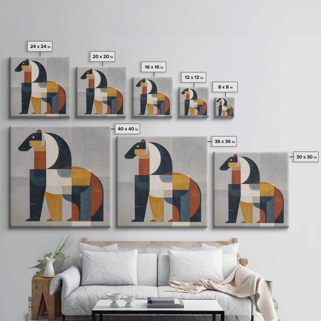 Mid Century Horse Canvas Print, Midcentury Modern Art, Room Decor, Living Room Decor, Fine Art, Retro, Art Print, Digital Art, MMA-1x1-91