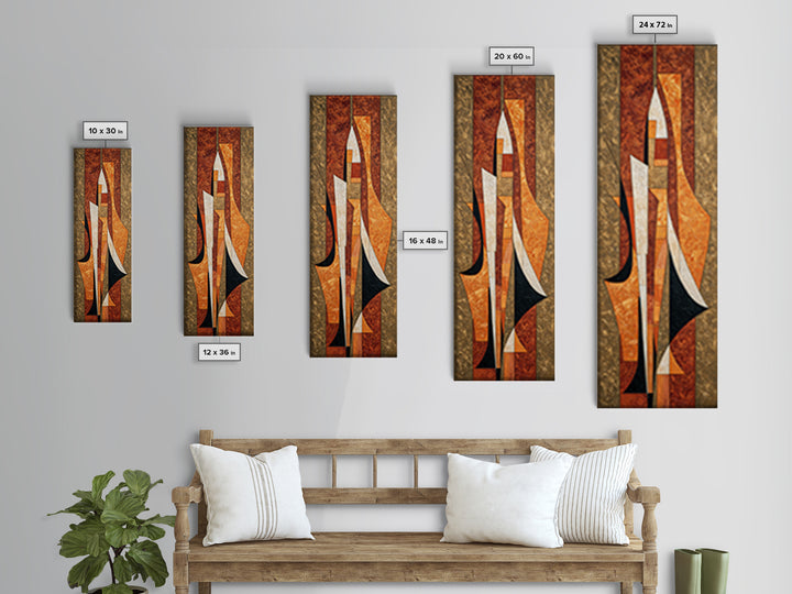 Rocket Ship in Retro Space Age Design Framed Canvas Print, Midcentury Modern Art, Fine Art Print, Living Room Decor, Retro, MMA-1x3-50