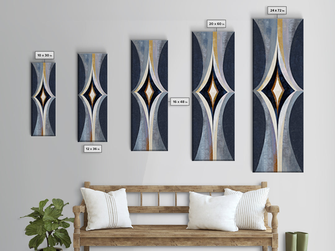 Rocket Ship in Retro Space Age Design Canvas Print, Midcentury Modern Art, Textured Painting, Living Room Decor, Retro, MMA-1x3-98