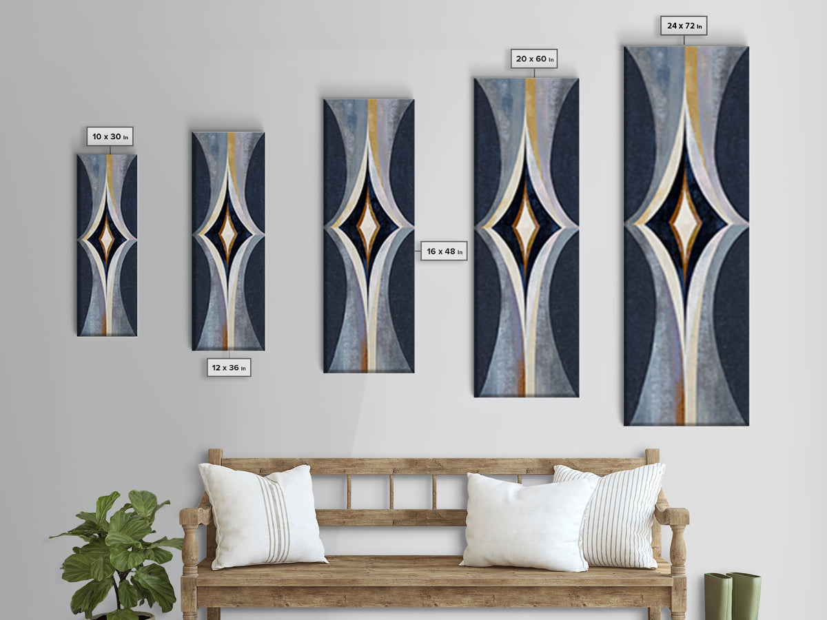 Rocket Ship in Retro Space Age Design Canvas Print, Midcentury Modern Art, Textured Painting, Living Room Decor, Retro, MMA-1x3-98