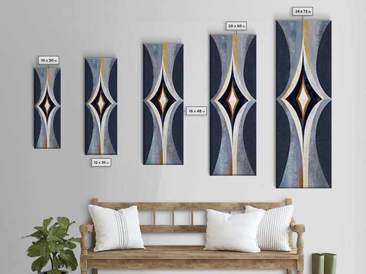 Rocket Ship in Retro Space Age Design Canvas Print, Midcentury Modern Art, Textured Painting, Living Room Decor, Retro, MMA-1x3-98