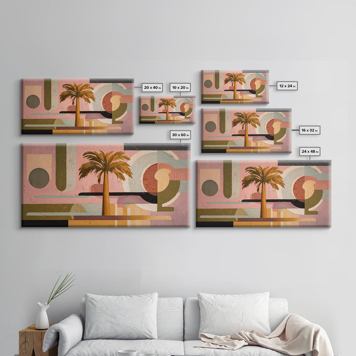 Stylized Palm Tree Canvas Print, Midcentury Modern Art, Printable Wall Art, Living Room Decor, Fine Art, Retro, Modern Wall Art, MMA-2x1-61