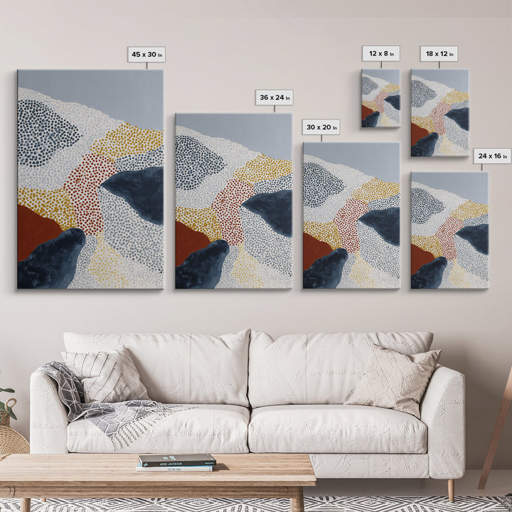 Minimal Mountain Scene Canvas Print, Midcentury Modern Art, Modern Art, Living Room Decor, Fine Art, Retro, Minimalist Decor, MMA-2x3-95
