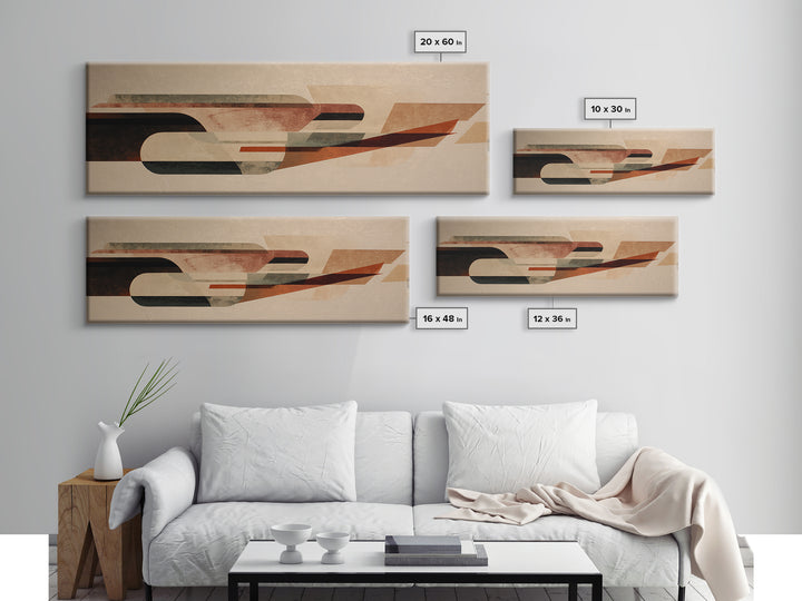 Rocket Ship in Retro Space Age Design Canvas Print, Midcentury Modern Art, Wall Decor, Living Room Decor, Fine Art, Retro, MMA-3x1-30