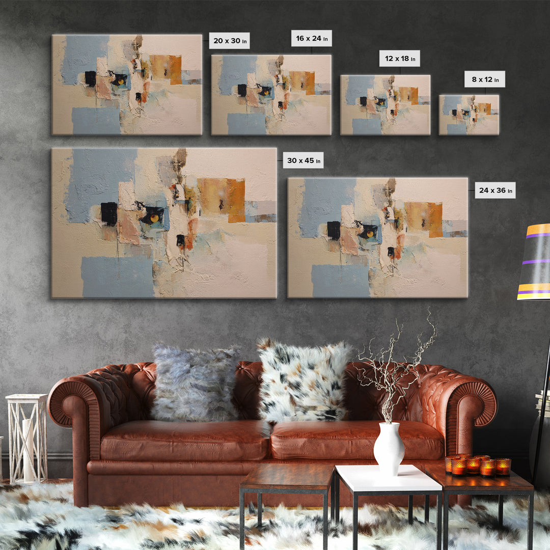 Jazz Musician in Angular Mid Century Style Canvas Print, Midcentury Modern Art, Modern Art, Living Room Decor, Oil Painting, MMA-3x2-61